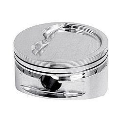 Piston - 400 Inverted Dome - Forged - 4.155 in Bore - 1/16 x 1/16 x 3/16 in Ring Grooves - Minus 21.00 cc - Small Block Chevy - Set of 8
