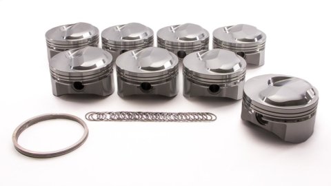 Piston - BBC High Compression Dome - Forged - 4.600 in Bore - 1/16 x 1/16 x 3/16 in Ring Grooves - Plus 33.00 cc - Big Block Chevy - Set of 8