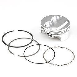 Piston and Ring - Professional Series - Forged - 4.030 in Bore - 1.2 x 1.5 x 3.0 mm Ring Groove - Plus 7.00 cc - Small Block Chevy - Kit