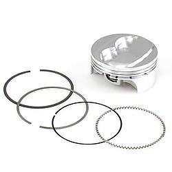 Piston and Ring - Professional Series - Forged - 4.155 in Bore - 1.2 x 1.5 x 3.0 mm Ring Groove - Minus 16.00 cc - Small Block Chevy - Kit