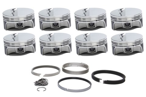 Piston and Ring - Forged - 4.040 in Bore - 1.20 x 1.50 x 3.00 mm Ring Grooves - Minus 5.00 cc - Small Block Chevy - Kit