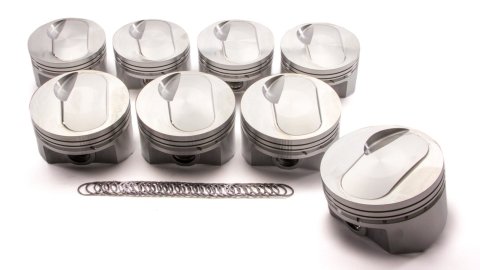Piston - 502 Replacement Series - Forged - 4.470 in Bore - 1/16 x 1/16 x 3/16 in Ring Grooves - Plus 1.00 cc - Big Block Chevy - Set of 8