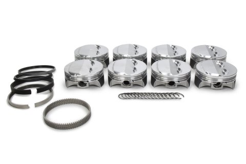 Piston and Ring - Professional Series - Forged - 4.125 in Bore - 1.2 x 1.5 x 3.0 mm Ring Groove - Plus 4.00 cc - Small Block Chevy - Kit