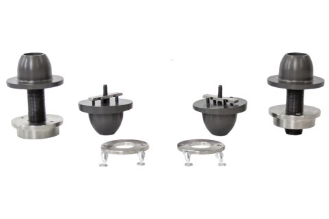 Coil Spring Spacer - Adjustable - Rear - Lower / Upper - 2-1/2 in OD Coil Springs - Ford Mustang 2015-22 - Kit