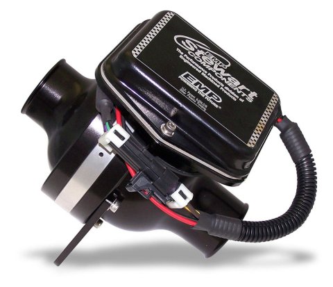 Water Pump - Electric - In-Line - 1-3/4 in Hose Barb Inlet - 1-3/4 in Hose Barb Outlet - Aluminum - Black Anodized - Each