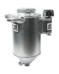 Oil Tank - Dry Sump - 6 qt - 14.75 in Tall x 7 in Diameter - 12 AN Male Inlet - 12 AN Male Outlet - Heater / Mounting Hardware Included - Aluminum - Natural - Kit