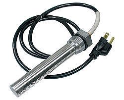 Engine Oil Heater - Internal Element - 195 Watt - 110V / 120V Rating - 3 ft Cord - 4 in Long - Screw-In - 12 AN Male O-Ring Steel Fitting - Kit