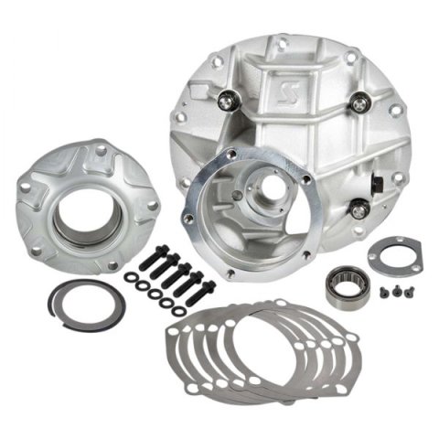 Differential Case - HD Pro - 3.250 in Bore - Depth Shims / Retainer Plate / Adjuster Nuts / Pinion Support Bolts Included - Aluminum - Natural - Ford 9 / 9-1/2 in - Each