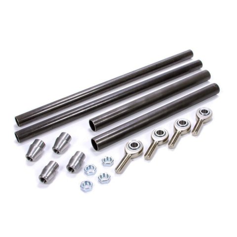 Control Arm - Tubular - Lower - Screw-In Rod Ends - Bushings Included - Steel - Natural - Kit