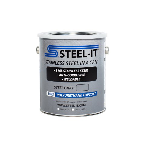 Paint - Stainless Steel in a Can - Urethane - Weldable - Non-Corrosive - Steel Gray - 1 gal Can - Each