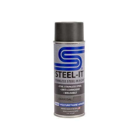 Paint - Stainless Steel in a Can - Urethane - Weldable - Non-Corrosive - Charcoal - 14 oz Aerosol - Each