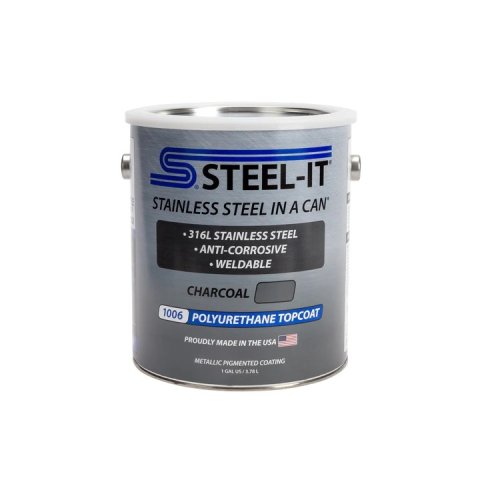 Paint - Stainless Steel in a Can - Urethane - Weldable - Non-Corrosive - Charcoal - 1 gal Can - Each