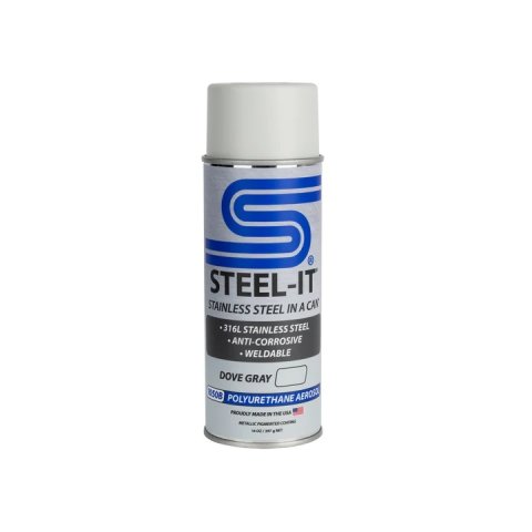 Paint - Stainless Steel in a Can - Urethane - Weldable - Non-Corrosive - Gray - 14 oz Aerosol - Each