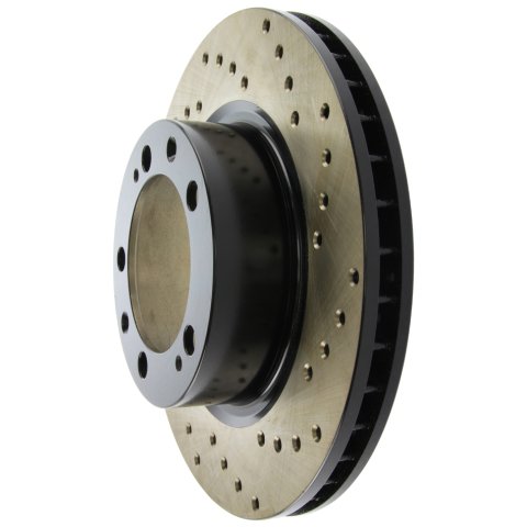 Brake Rotor - Sport - Front - Driver Side - Drilled - 298 mm OD - 27.9 mm Thick - 5 x 130 mm Bolt Pattern - Iron - Natural - Porsche 1987-91 / Porsche 1992-95 - Each