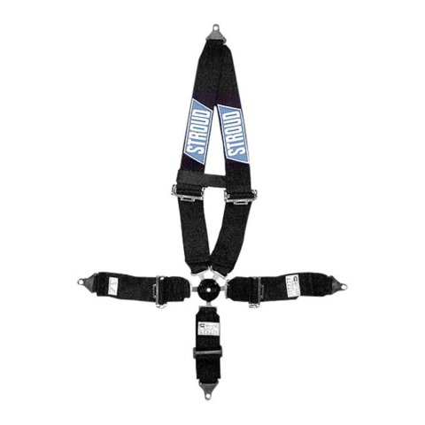 Harness - 5 Point - Camlock - SFI 16.1 - Pull Down Adjust - Bolt-In / Wrap Around - V-Type Harness - Black - Kit