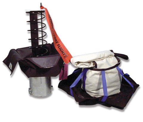 Drag Parachute - Model 420 - Up to 180 MPH - Large Spring Launcher Included - Nylon Pack / Pilot Parachute - Black - Each