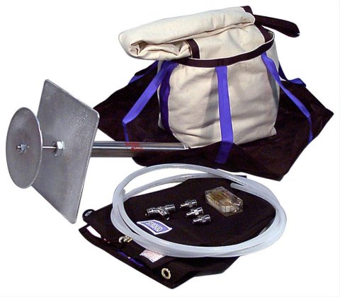 Drag Parachute - Model 430 - Up to 200 MPH - Large Air Launcher Included - Nylon Pack / Pilot Parachute - Black - Kit