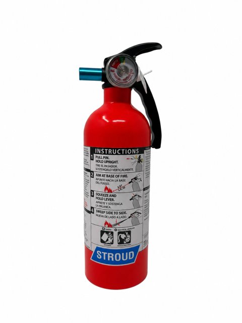 Fire Extinguisher - Dry Chemical - Class BC - 2B C Rated - 2 lb - Mounting Bracket - Aluminum - White Paint - Each