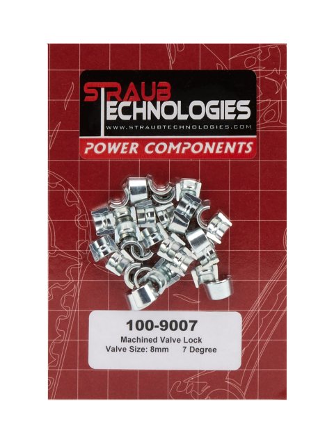 Valve Lock - 7 Degree - 8 mm Valve Stem - Steel - Black Oxide - Set of 16