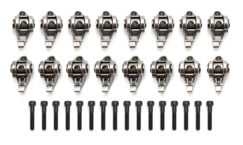 Rocker Arm - Pedestal Mount - 1.70 Ratio - Offset - Steel - GM LS-Series - Set of 16