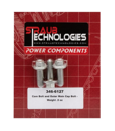 Camshaft Retainer Bolt - 8 mm x 1.25 Thread - 22.5 mm Length - 10 mm Hex Head - Steel Natural - GM LS-Series - Set of 3
