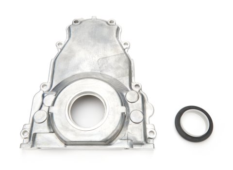 Timing Cover - 1-Piece - Seal Included - Aluminum - Natural - GM LS-Series - Each