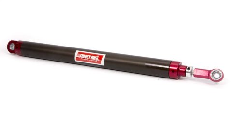 Wing Cylinder - Hydraulic Adjustment - 12 in Travel - Black / Red Anodized - Sprint Car - Each