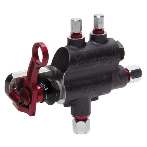 Wing Valve - Hydraulic Adjustment - Black / Red Finish - Sprint Car - Each