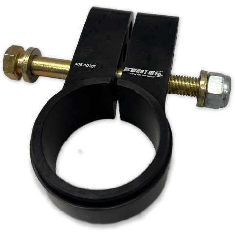 Steering Column Clamp - 1-1/2 in ID - Long - Aluminum - Black Anodized - Each
