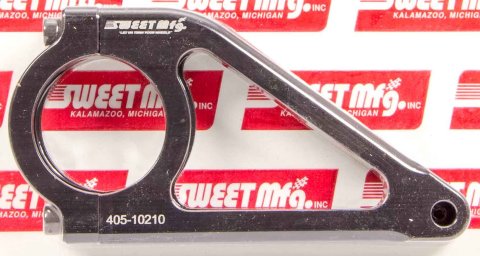 Steering Column Bracket - 1-3/4 in Diameter Tube - Clamp / Bolt-On - 4-3/8 in Length - Aluminum - Black Anodized - Pair