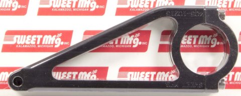 Steering Column Bracket - 1-3/4 in Diameter Tube - Clamp / Bolt-On - 6-3/8 in Length - Aluminum - Black Anodized - Pair