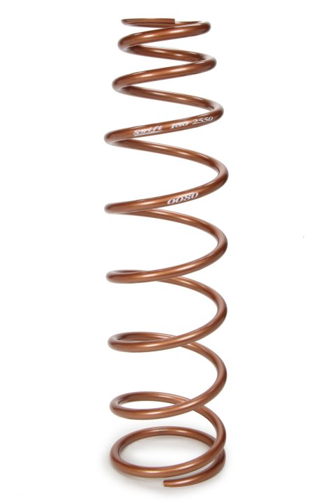 Coil Spring - Bulletproof - Conical - 2.5 in ID - 18 in Length - 50 lb/in Spring Rate - Steel - Copper Powder Coat - Each