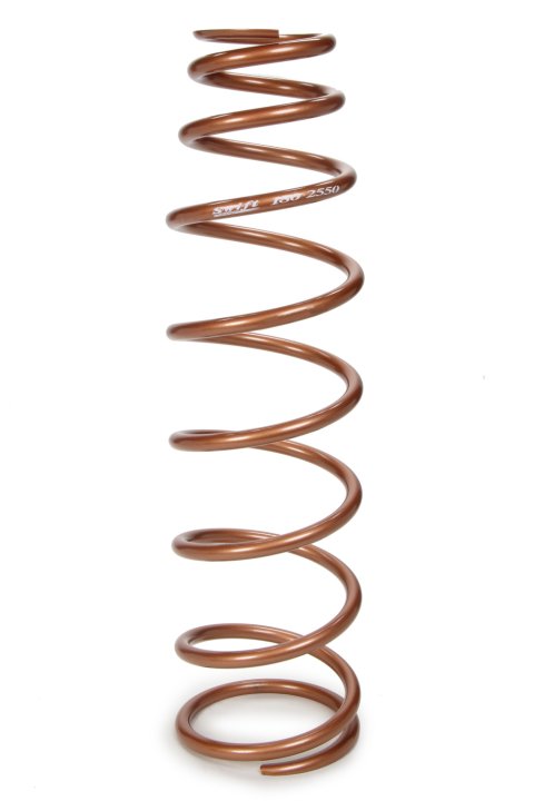 Coil Spring - Bulletproof - Conical - 2.5 in ID - 18 in Length - 125 lb/in Spring Rate - Steel - Copper Powder Coat - Each