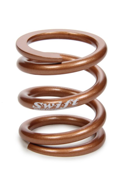 Bump Stop Spring - Round Wire - 2.25 in Free Length - 2 in OD - 700 lb/in Spring Rate - Steel - Copper Powder Coat - Each