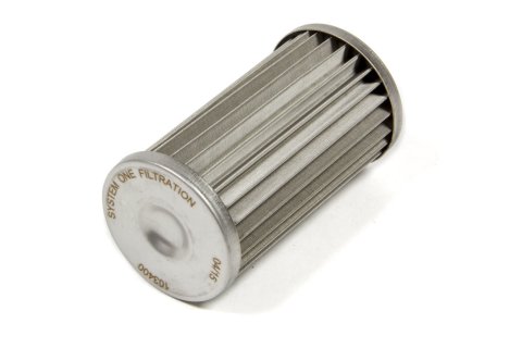 Fuel Filter Element - 30 Micron - Stainless Element - System One Medium Billet In-Line Fuel Filters - Each