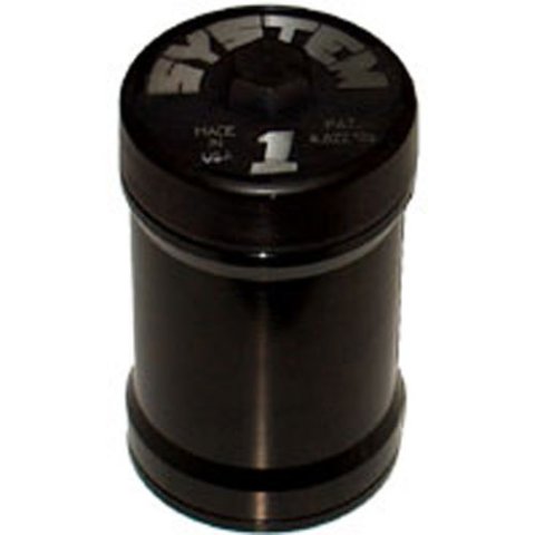 Oil Filter - Canister - Screw-On - 5.25 in Tall - Universal Thread - 35 Micron Replaceable Element - Aluminum - Black Anodized - Universal - Each