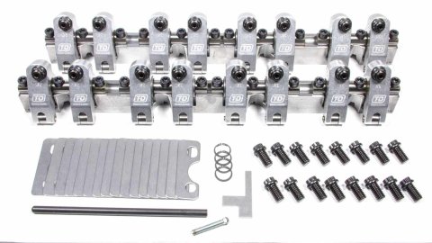 Rocker Arm - SportComp - Shaft Mount - 1.50 Ratio - Full Roller - Aluminum - Natural - Small Block Chevy - Kit