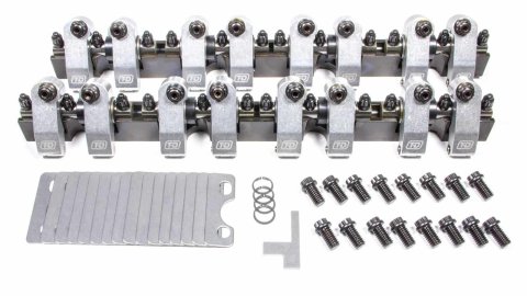 Rocker Arm - Shaft Mount - 1.60 / 1.50 Ratio - Full Roller - Aluminum - Natural - Dart Iron Eagle - Small Block Chevy - Kit