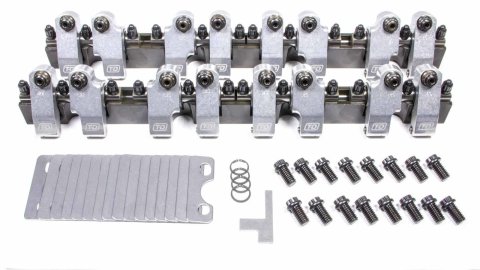 Rocker Arm - Shaft Mount - 1.60 / 1.50 Ratio - Full Roller - Aluminum - Natural - Brodix 8x / 10x / 11x / ASCS Spec - Small Block Chevy - Kit