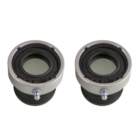 Axle Housing Seal - Outer - Bellows - 1.438 in OD - 0.813 in ID - Greaseable - Rubber / Aluminum - Silver Anodized - Dana 30 / 44 - Pair