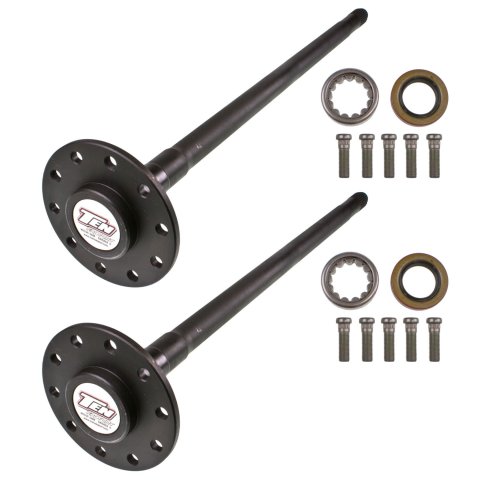 Axle Shaft - Performance Rear Axle Kit - 30.43 in Long - 28 Spline Carrier - 5 x 4.75 in Bolt Pattern - C-Clip - Chromoly - Black Oxide - GM 10-Bolt -