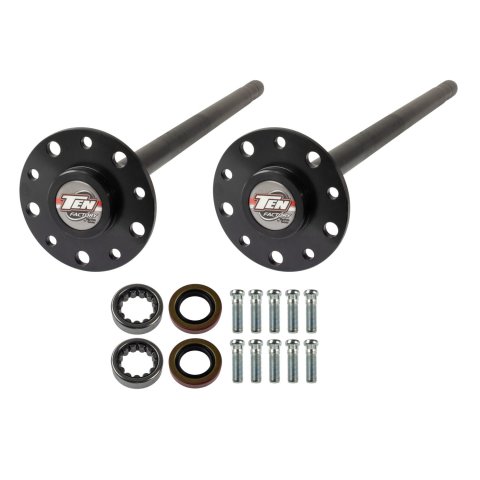 Axle Shaft - Performance Rear Axle Kit - 30.06 in Long - 30 Spline Carrier - 5 x 4.75 in Bolt Pattern - C-Clip - Steel - Black Oxide - GM 12-Bolt - Ki