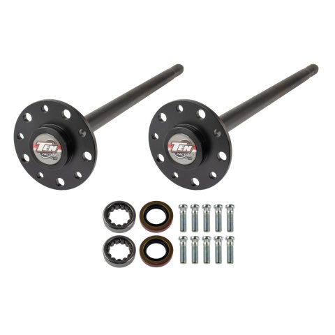 Axle Shaft - Performance Rear Axle Kit - 29.563 in Long - 30 Spline Carrier - 5 x 4.75 in Bolt Pattern - C-Clip - Chromoly - Black Oxide - GM 12-Bolt - Kit