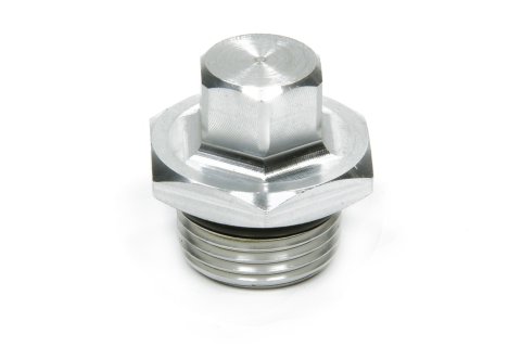 Inspection Plug - Hex Head - O-Ring Seal - Aluminum - Clear Anodized - Tiger 10 in Center and Side Bells - Each