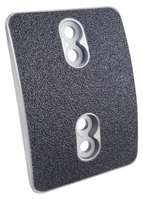 Pedal Pad - Automatic / Manual Transmissions - Bolt-On - Aluminum - Natural - Each