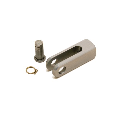 Rod End - Clevis - 1/4 in Bore - 10-32 Right Hand Female Thread - 1/4 in Slot - Pin / Snap Ring - Aluminum - Clear Anodized - Tilton Brake Pedal - Each