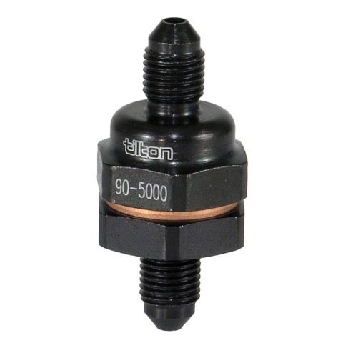 Flow Control Valve - Hydraulic Clutch - 0.021/0.028/0.040 in Orifices - 3 AN Male Inlet - 3 AN Male Outlet - Aluminum - Black Anodized - Each