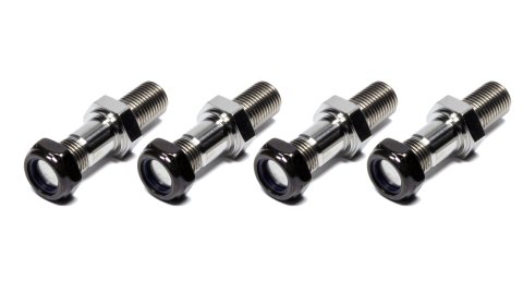 Shock Mount Stud - 1/2-20 in Thread - 2 in Long - Four Locking Nuts / Studs Included - Titanium - Natural - Sprint Car - Kit