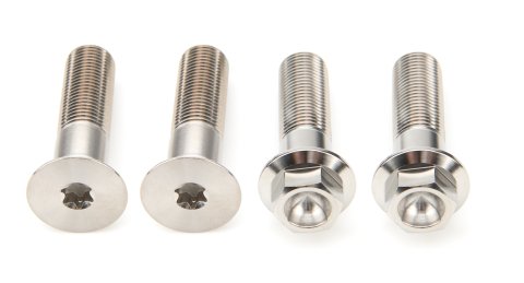 Spindle Fastener - Bolt - 1/2-20 in Thread - Two 2.100 in Long Hex Head Bolts - Two 2.000 in Long Countersunk Torx Head Bolts - Titanium - Natural - Kit