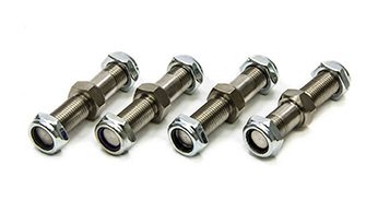 Tie Rod and Drag Link Stud - 1/2-20 in Thread - Hex Head - lock Nuts Included - Titanium - Natural - Set of 4